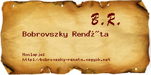 Bobrovszky Renáta névjegykártya