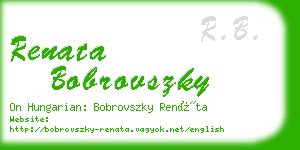 renata bobrovszky business card